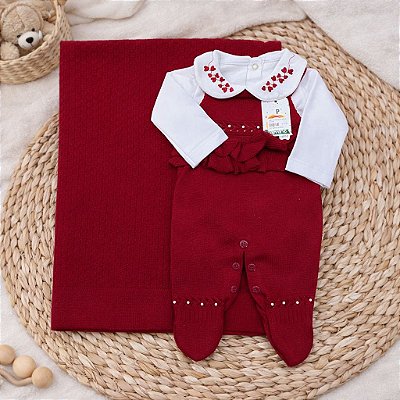 Saída Maternidade Jardineira Ayla Tijolinho