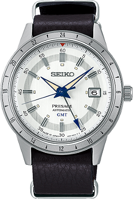 RELÓGIO SEIKO PRESAGE SSK015J1 STYLE 60'S GMT EDIÇÃO LIMITADA 110TH ANNIVERSARY