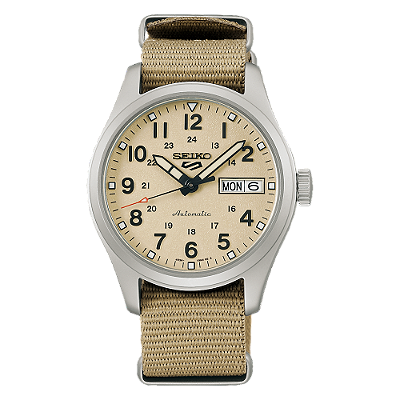 RELÓGIO NEW SEIKO 5 SPORTS FIELD STREET STYLE SRPJ83K1
