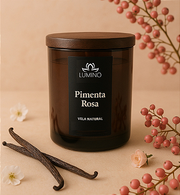 Vela Ambar - Pimenta Rosa