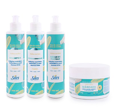 Kit Linha Cachos com Óleo de Coco e Óleo de Rícino