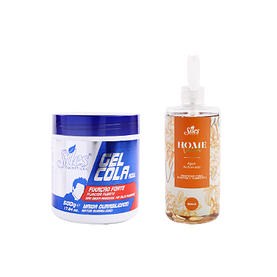 Kit Gel Cola Fixação Forte 500g + Água Perfumada Vanilla 500ml