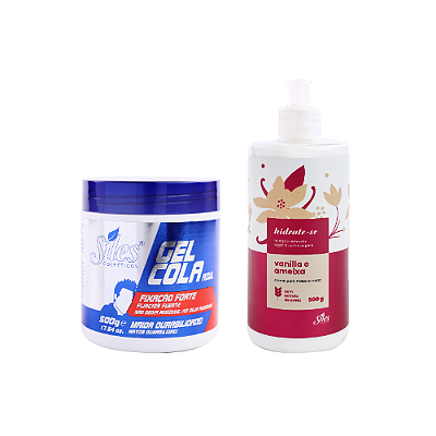 Kit Gel Cola Fixação Forte 500g + Vanilla e Ameixa 500g