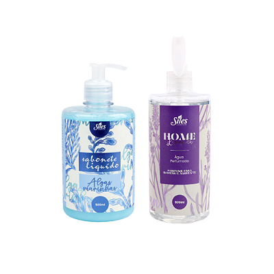 Kit Sabonete Líquido Algas Marinhas + Água Perfumada Lavanda 500ml