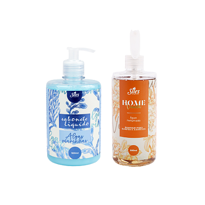 Kit Sabonete Líquido Algas Marinhas + Água Perfumada Vanilla 500ml
