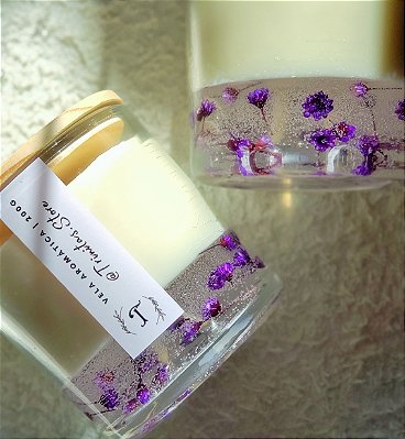 Vela Flower Lavanda 200g - Roxa