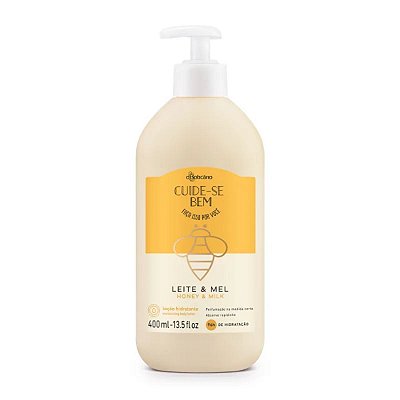 Loção Hidratante Desodorante Corporal O Boticário Cuide-se Bem Leite & Mel 400ml