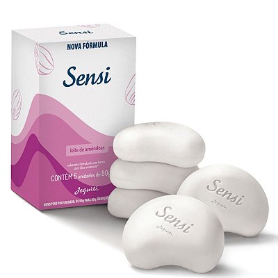 Sabonete Hidratante Sensi Jequiti Leite de Amêndoas 80g Cx5un