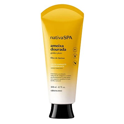 Loção Radiante Desodorante Corporal O Boticário Nativa SPA Ameixa Dourada 200ml