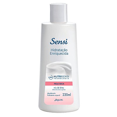 Desodorante Hidratante Corporal Sensi Pele Seca Mix de Leites Jequiti 220ml
