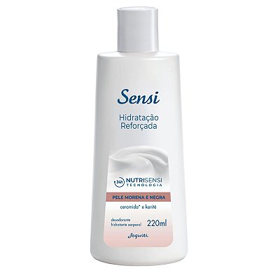 Desodorante Hidratante Corporal Sensi Hidratação Reforçada Pele Morena e Negra Jequiti 220ml