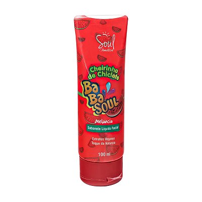Sabonete Liquido Facial Cheirinho de Chiclete Babasoul Melancia Soul 100ml
