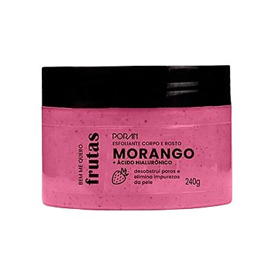 Esfoliante Corpo e Rosto Morango Porán 240g