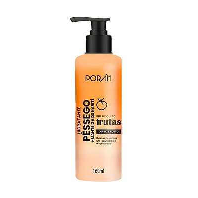 Loção Hidratante Corpo e Rosto Pêssego e Karité Porán 160ml