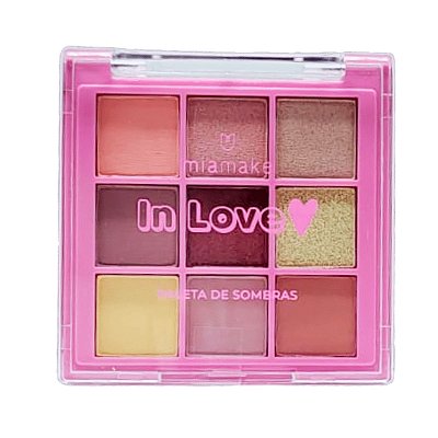 Paleta de Sombras In Love 9 Cores Mia Make Cor 03