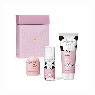 Presente Dia das Mães Cuide-se Bem Deleite Body Splash + Hidratante + Creme Mãos