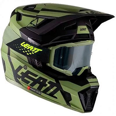 Capacete Leatt 7.5 Cactus BRINDE Óculos Leatt Velocity 4.5 Iriz Verde