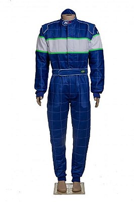 Macacão Acolchoado Modelo F - Cor 1: Azul Royal Cor 2: Branco Cor 3: Verde Fluor