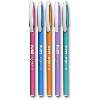 Kit Caneta Perfumada Sweet  5 Cores- Jocar Office
