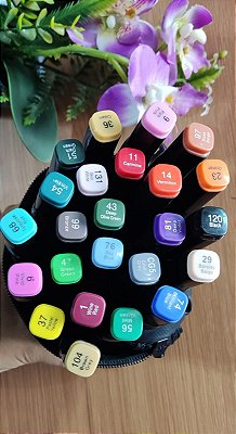 Caneta Marcador Ponta Dupla 36 Cores - Touch