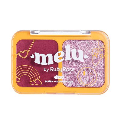 Duo Blush e Iluminador Ruby Rose Melu