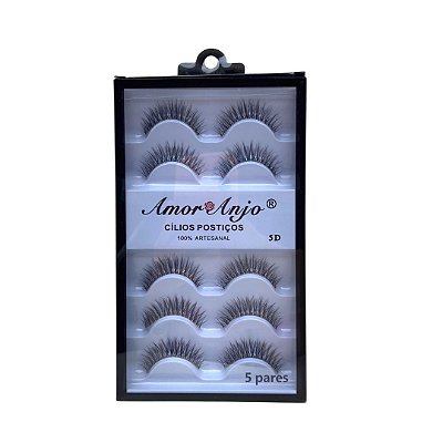 Cartela de Cílios Postiços Amor Anjo 5 Pares
