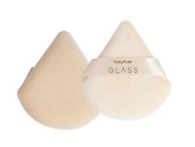 Esponja de Pó Powder Puff Glass Ruby Rose