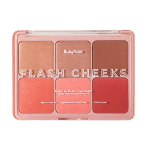 Paleta de Blush, Contorno e Iluminador Flash Cheeks Ruby Rose