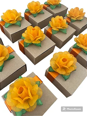 Kraft Flor Beijinho P/ 4 Doces 1Und