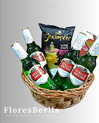 Cesta Stella Artois + Petiscos
