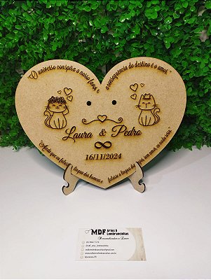 Porta Aliança formato de Coração