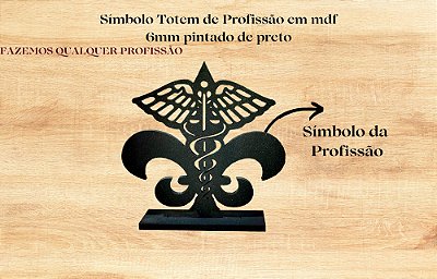 Totem decorativo de profissão