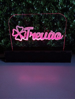 Luminaria personalizada com led colorido - acompanha controle