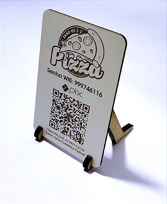 Placa com 1 QRCODE personalizado a laser