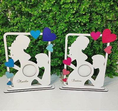 Porta Retrato Gestante com foto da ultrassom