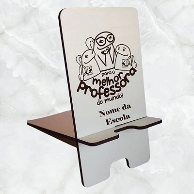 Dia dos Professores - Suporte para celular Flork Melhor Professor(a) do Mundo