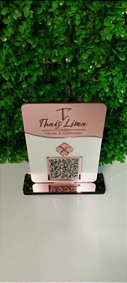 Placa com 1 QRCODE - Acabamento e Logo em acrilico