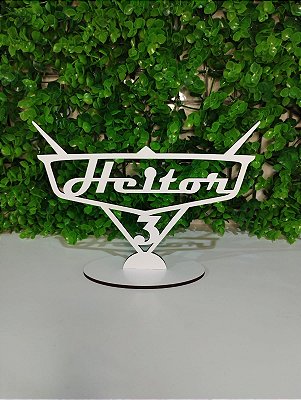 Centro de Mesa Mc Queen com nome e idade