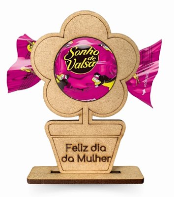 Dia das Mulheres -Porta Bombom vasinho de flor