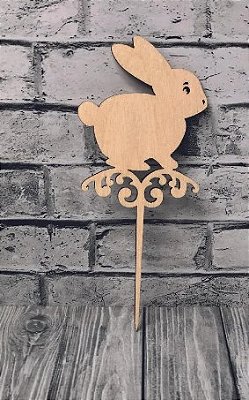 Páscoa  - Espetos Coelhinho em mdf cru 3mm