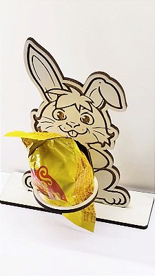 Páscoa - Porta bombom coelhinho em mdf branco3mm