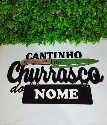 Cantinho do Churrasco com nome personalizado