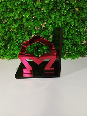 Aparador de Livro Personalizado com logomarca com detalhes em acrílico