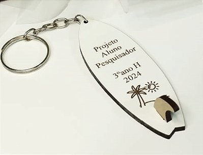 Chaveiro formato prancha de surf