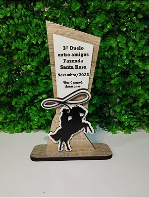 Trofeu Country personalizado em mdf - Cód. MDF021
