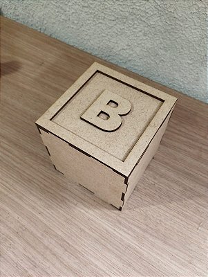 Cubos Letras em MDF cru 3mm