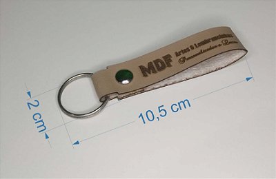 Chaveiro em couro personalizado a laser