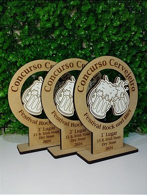 Trofeu personalizado em mdf - Cód. MDF032