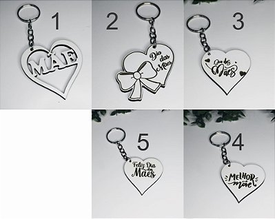 Dia das Mães - Chaveiros personalizados a laser