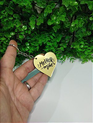 Dia das Mães - Chaveiro formato Coração em acrilico